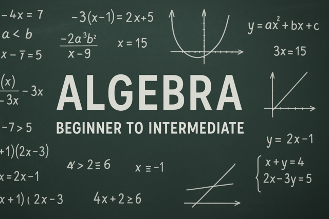 Online Class : Algebra 101: Beginner to Intermediate Level