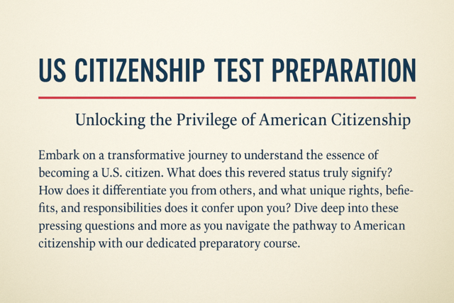 US Citizenship Test Preparation