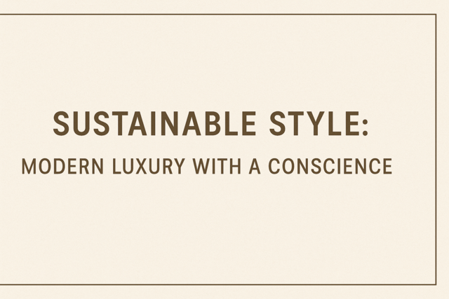 Sustainable Style: Modern Luxury with a Conscience