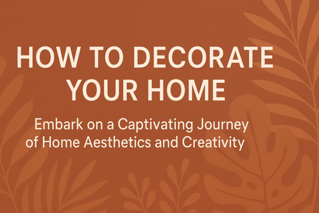 How to Decorate Your Home