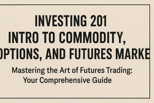 Investing 201: Intro to Commodity, Options, and Futures Markets