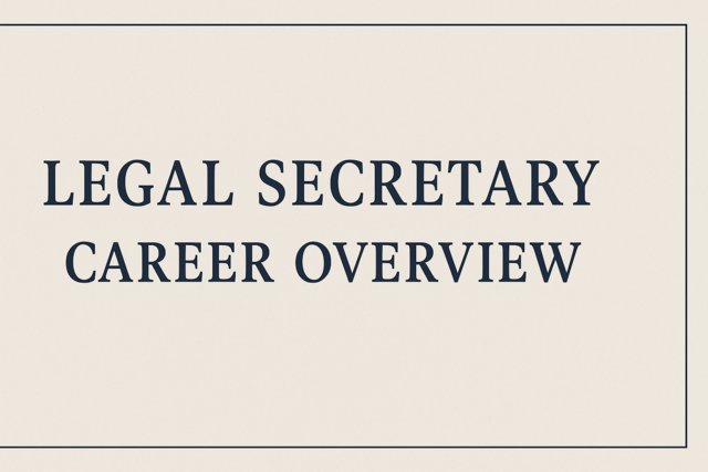 Legal Secretary Career Overview