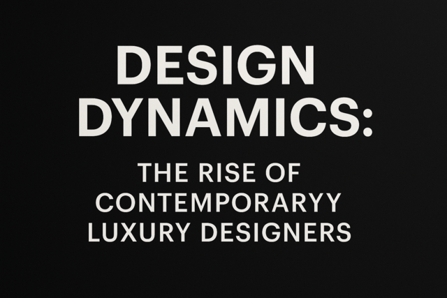Design Dynamics: The Rise of Contemporary Luxury Designers