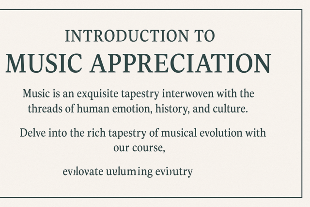 Introduction to Music Appreciation