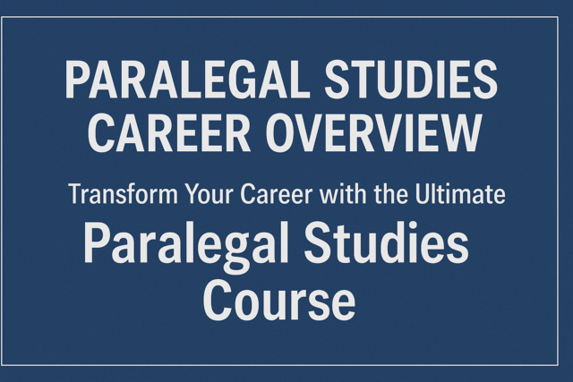 Paralegal Studies Career Overview