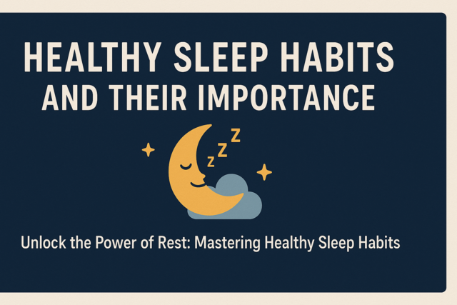 Healthy Sleep Habits and Their Importance