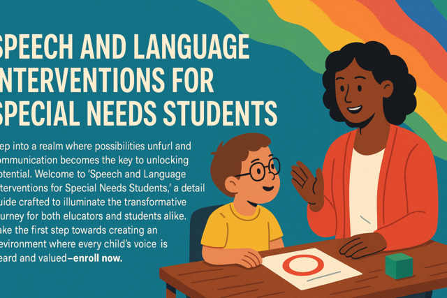 Speech and Language Interventions for Special Needs Students