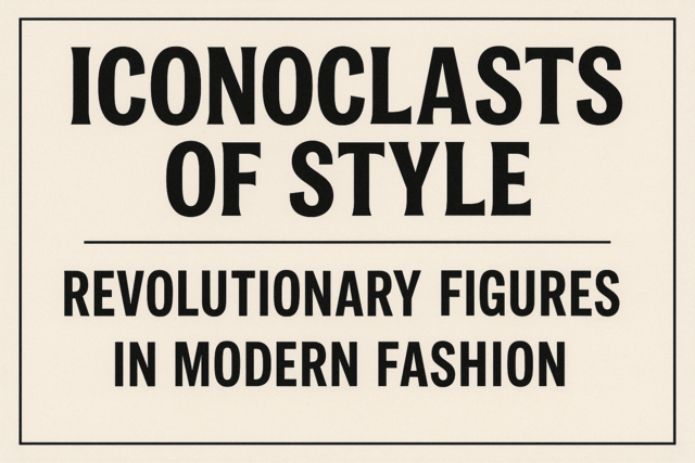 Iconoclasts of Style: Revolutionary Figures in Modern Fashion